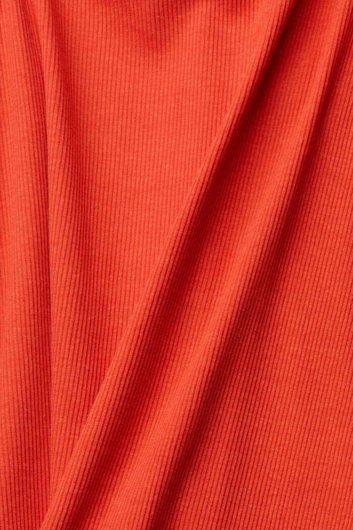 Hihaton paita, jossa pitsireunus, ORANGE RED, detail image number 1