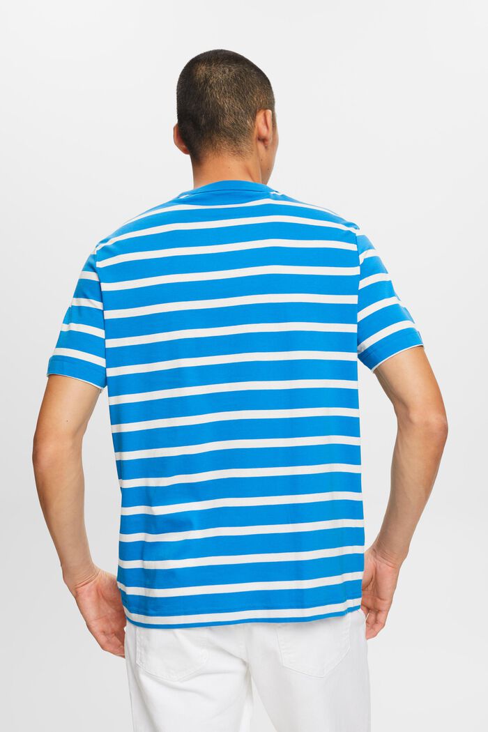 Raidallinen jersey-t-paita puuvillaa, BLUE, detail image number 3