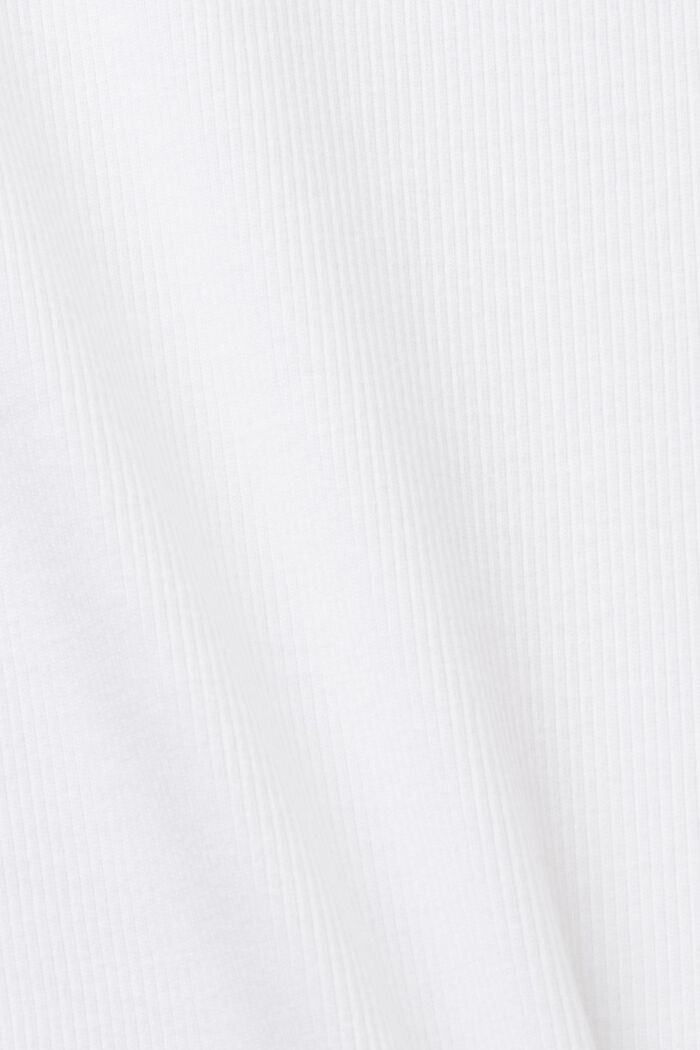 T-paita pyöreällä pääntiellä puuvillajerseytä, WHITE, detail image number 7
