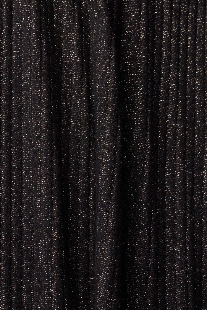 Kimaltava aukollinen minimekko, BLACK, detail image number 5