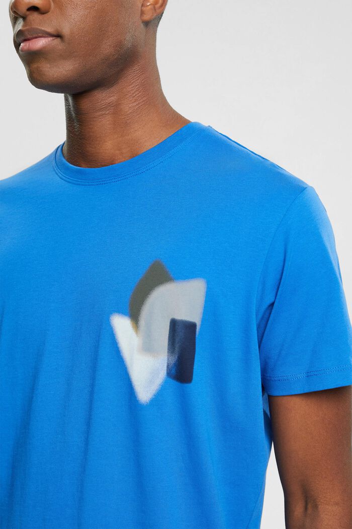 T-paita, jonka rinnan kohdalla painatus, BLUE, detail image number 0