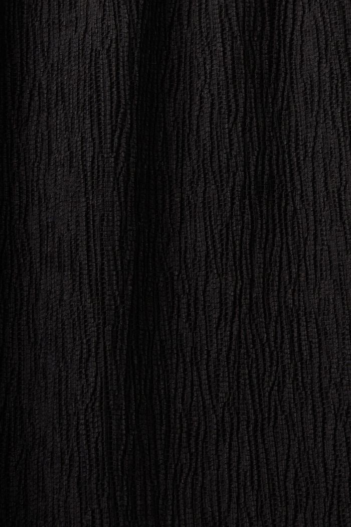 Kiinnityksettömät ryppypintaiset housut, BLACK, detail image number 6