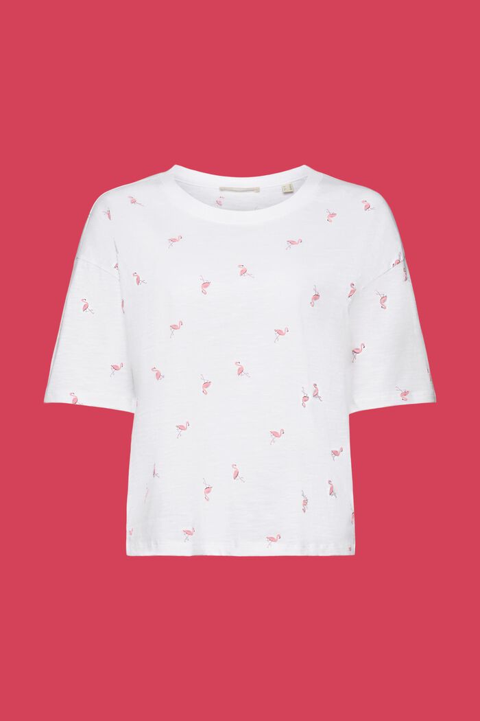 Kauttaaltaan painettu t-paita 100 % puuvillaa, WHITE, detail image number 6