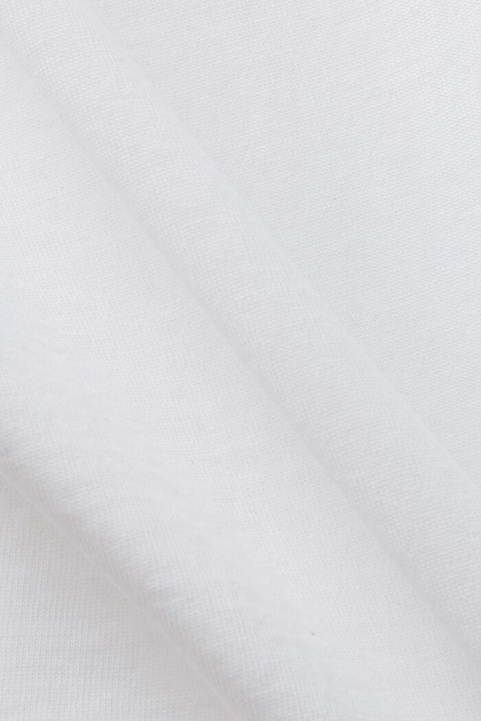 Geometrisesti painettu T-paita luomupuuvillaa, WHITE, detail image number 5