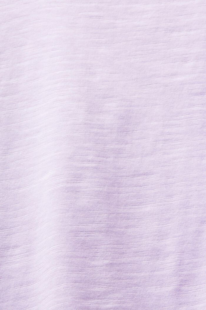 V-aukkoinen jersey-T-paita, LAVENDER, detail image number 4