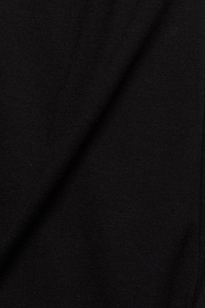 Solmittu jerseymekko, LENZING™ ECOVERO™, BLACK, detail image number 4