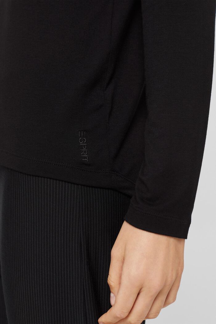 Pyjamapaita, LENZING™ ECOVERO™, BLACK, detail image number 3