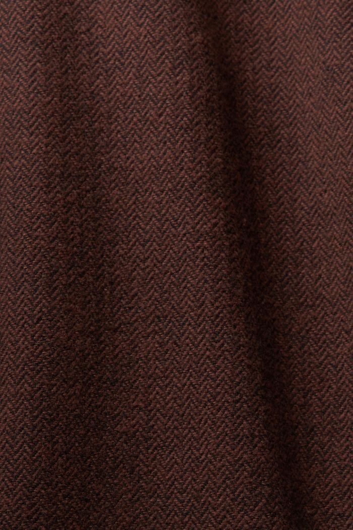 Kapeat kalanruotokuvioiset housut, DARK BROWN, detail image number 1