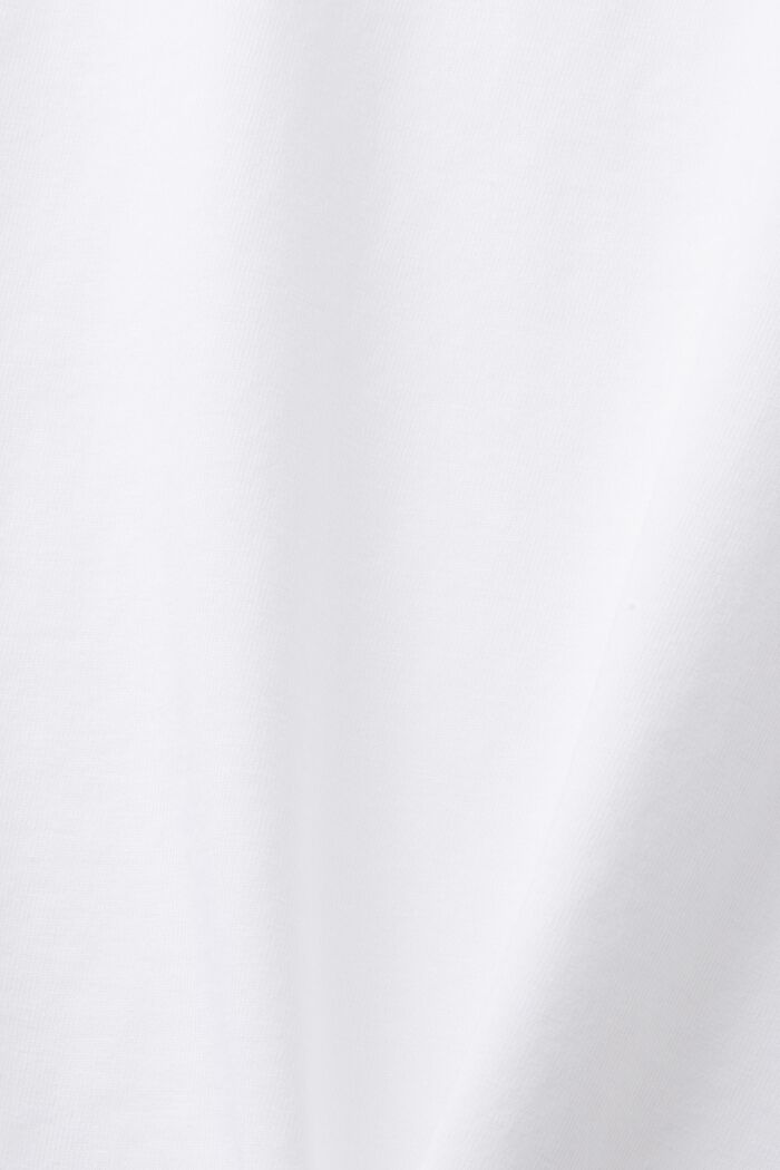 Jerseypitkähihainen 100 % puuvillaa, WHITE, detail image number 5