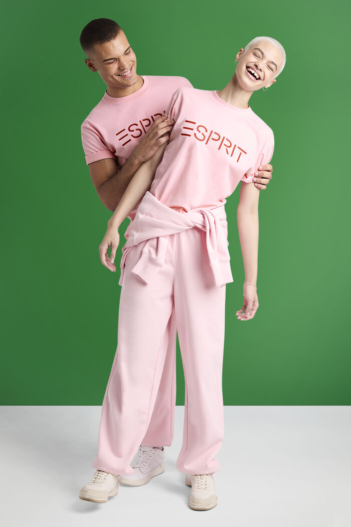 Logollinen unisex-t-paita puuvillajerseytä, LIGHT PINK, detail image number 4