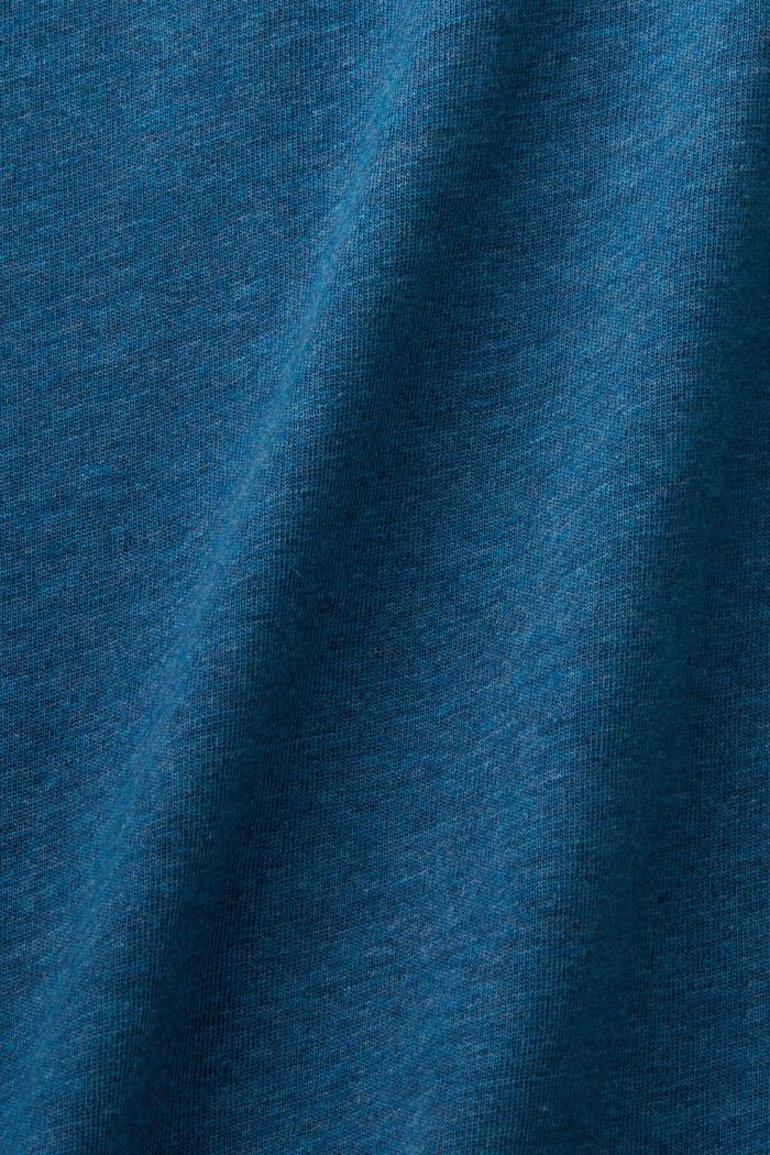 T-paita 100 % puuvillaa, pyöreä pääntie, GREY BLUE, detail image number 4