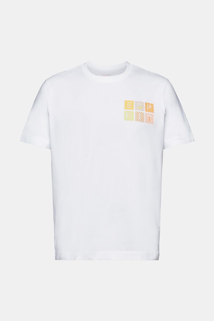 Logollinen t-paita puuvillajerseytä, WHITE, detail image number 5