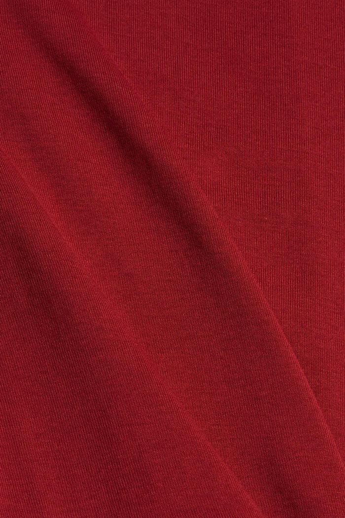 Jerseymekko 100 % luomupuuvillaa, DARK RED, detail image number 4