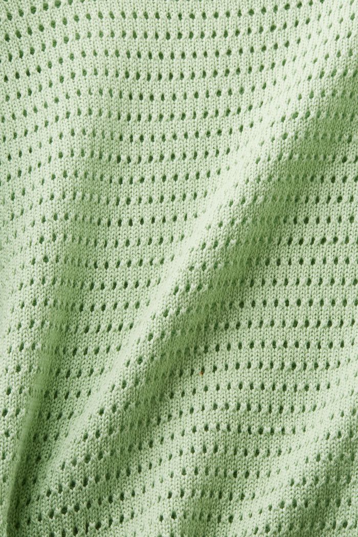 Verkkokangassomisteinen neulepusero, LIGHT GREEN, detail image number 5