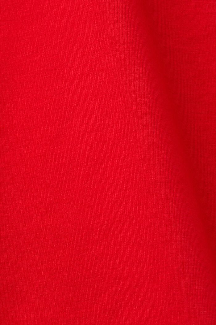 Vajaapituinen T-paita, jossa kimallenauha, RED, detail image number 5
