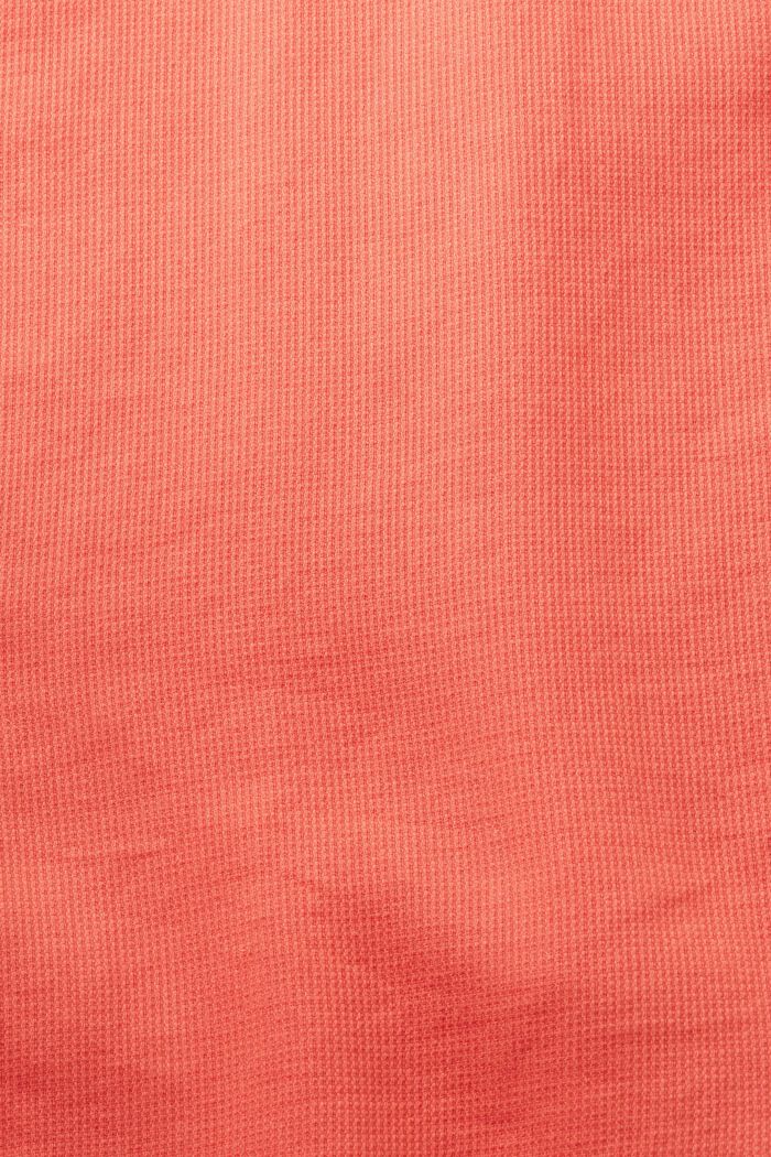 Pintakuvioitu slim fit -paita, 100 % puuvillaa, CORAL RED, detail image number 5