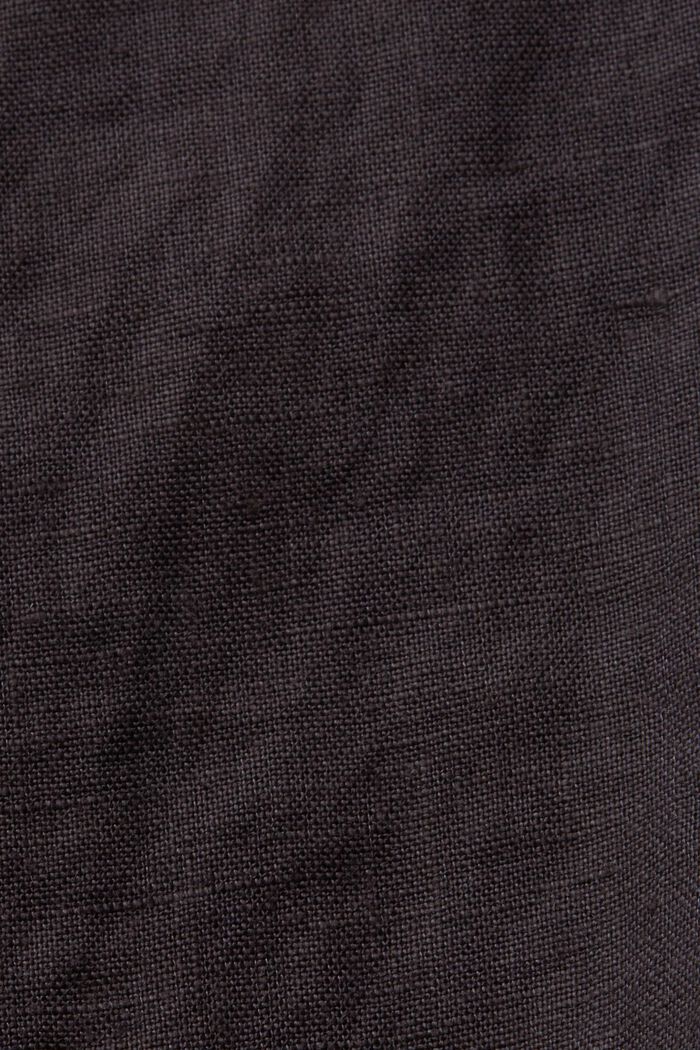 Lyhythihainen paita pellavaa, ANTHRACITE, detail image number 5