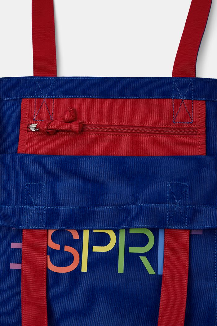 Logollinen tote bag kanvasta, BRIGHT BLUE, detail image number 3