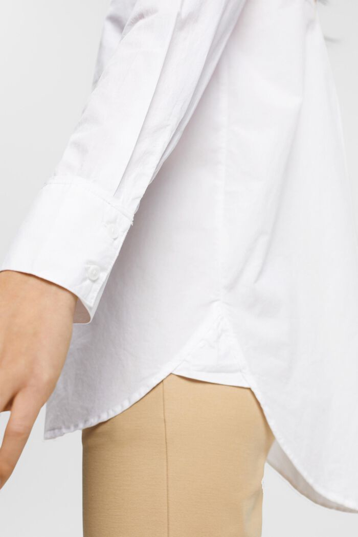 Puuvillapusero taskulla, WHITE, detail image number 4