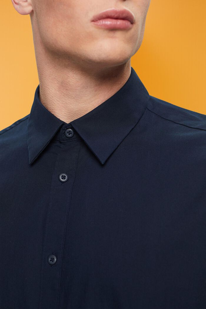Puuvillainen slim fit -paita, NAVY, detail image number 2
