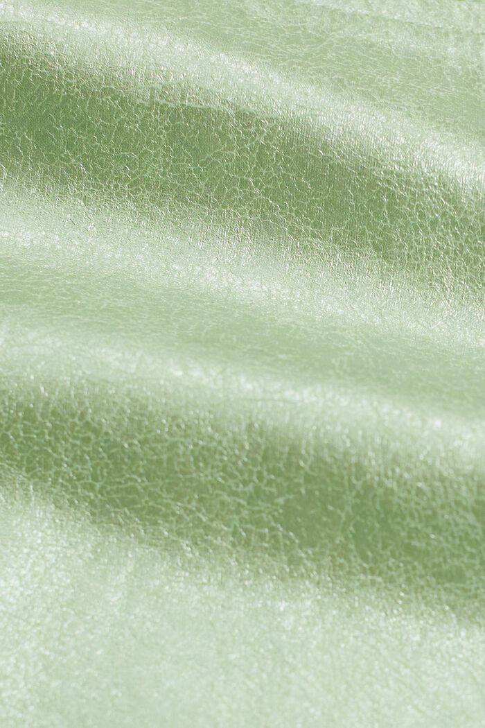 Pintakäsitelty metallinhohtoinen midihame, LIGHT AQUA GREEN, detail image number 6