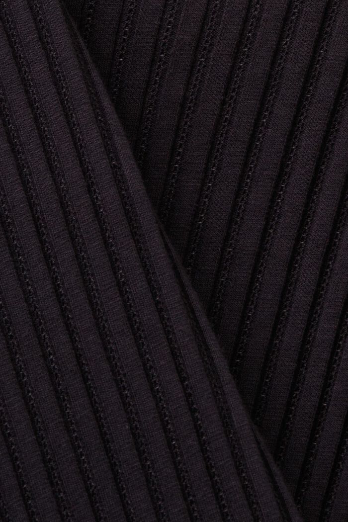 Pointelle-paita, jossa syvä, pyöreä pääntie, BLACK, detail image number 5