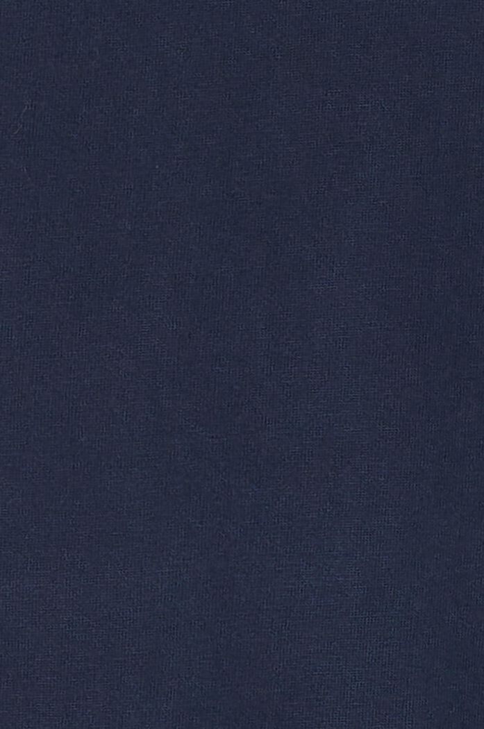 Puuvillainen T-paita, jossa reikäkirjailtuja yksityiskohtia, NIGHT SKY BLUE, detail image number 3
