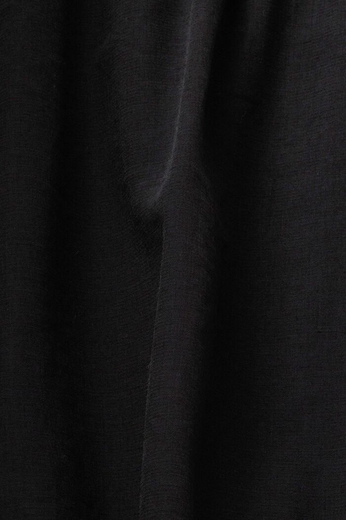 Lyhythihainen pusero, jossa v-pääntie, BLACK, detail image number 4
