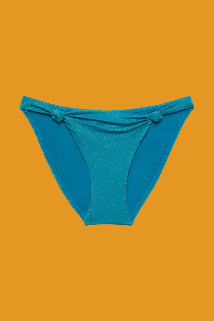 Kimaltava bikinialaosa solmuyksityiskohdalla, TEAL BLUE, detail image number 3