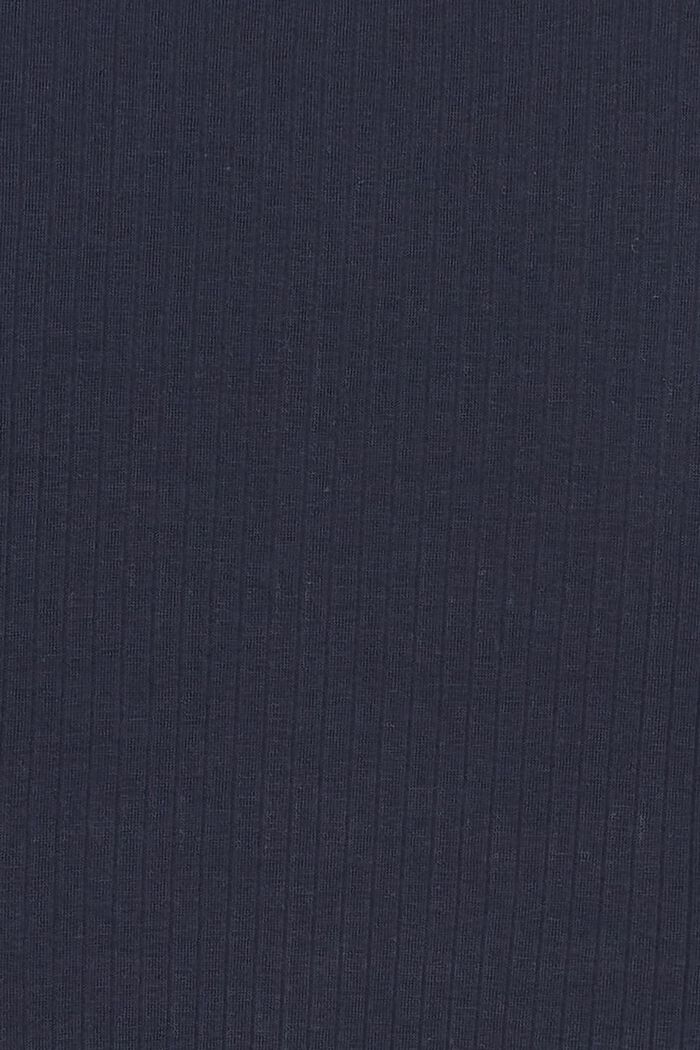 Pitkähihainen vetoketjulla, luomupuuvillaa, NIGHT SKY BLUE, detail image number 5