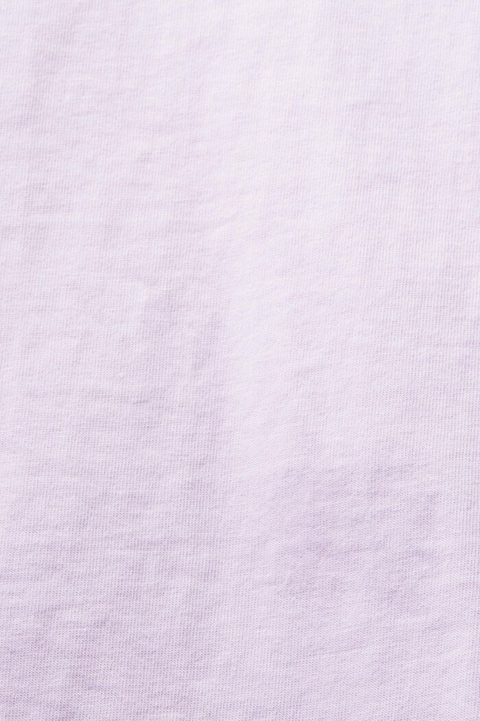Lyhythihainen t-paita materiaalisekoitetta, LAVENDER, detail image number 4