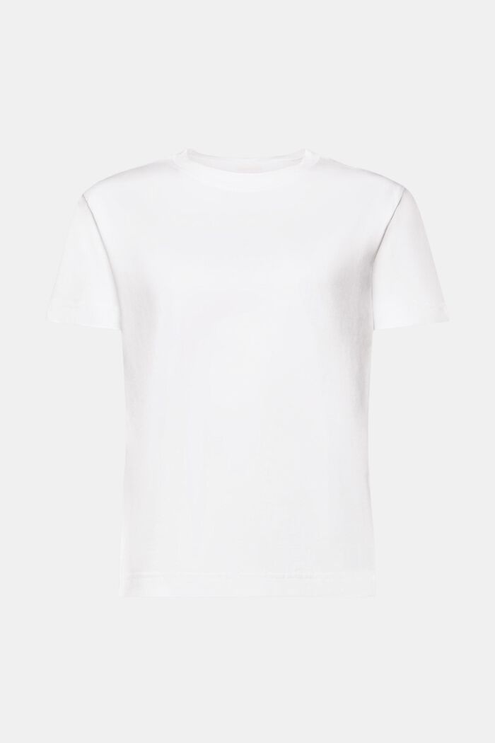 Pima-puuvillasta valmistettu T-paita, jossa pyöreä pääntie, WHITE, detail image number 6