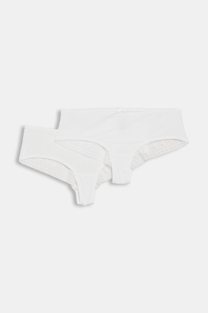 Pitsireunaiset alushousut tuplapakkauksessa, WHITE, detail image number 4