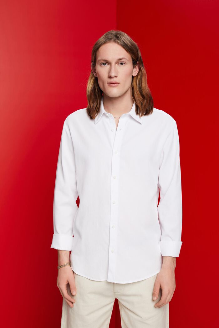 Slim fit -mallinen paita, WHITE, detail image number 0