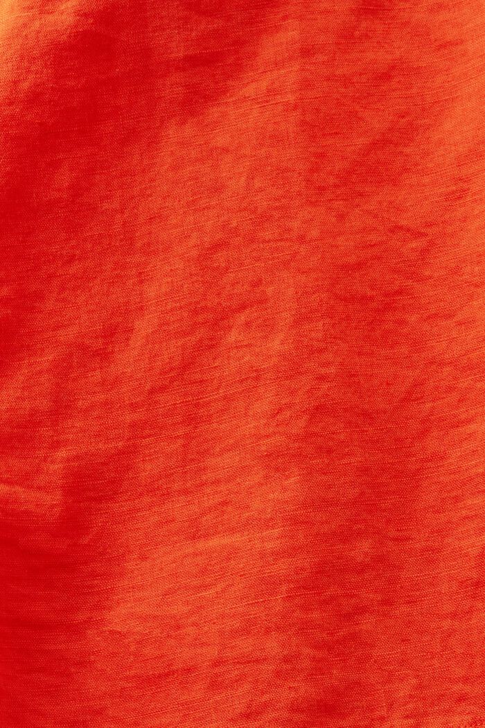 Paitapusero puuvilla-pellavasekoitetta, BRIGHT ORANGE, detail image number 5