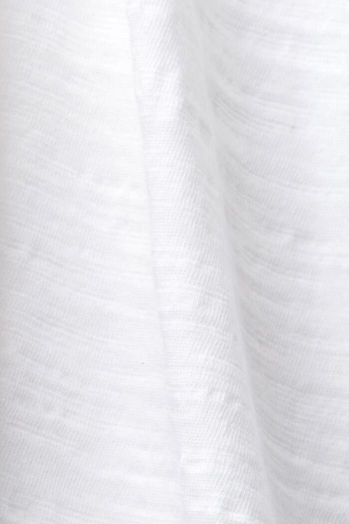 Jersey-t-paita, jossa kirjaillut hihat, WHITE, detail image number 4