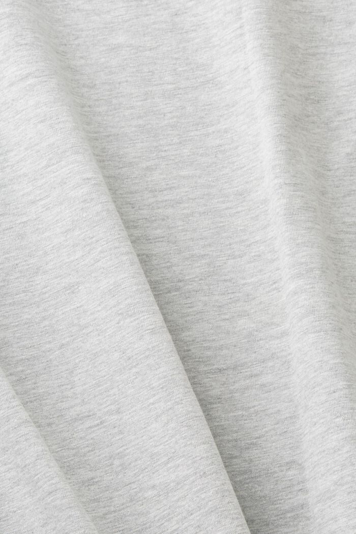 Pikkuprintillä kuvioitu T-paita, slim fit -malli, LIGHT GREY, detail image number 5