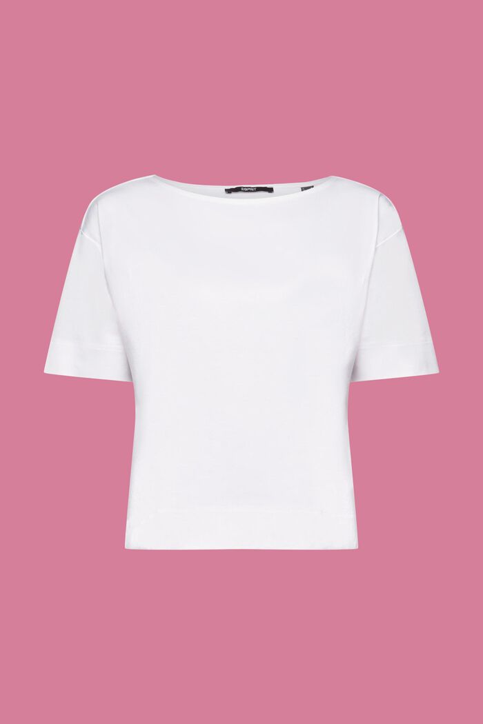 Laatikkomainen t-paita, TENCEL™, WHITE, detail image number 6