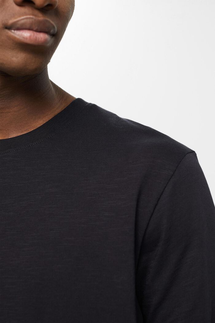 Jersey-T-paita, 100 % puuvillaa, BLACK, detail image number 0