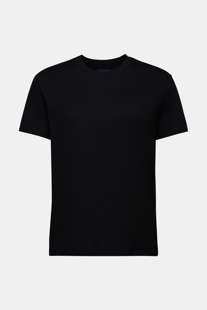 Pima-puuvillasta valmistettu T-paita, jossa pyöreä pääntie, BLACK, detail image number 6
