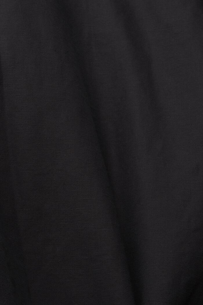 Pellavasekoitetta: oversize-paita, BLACK, detail image number 4
