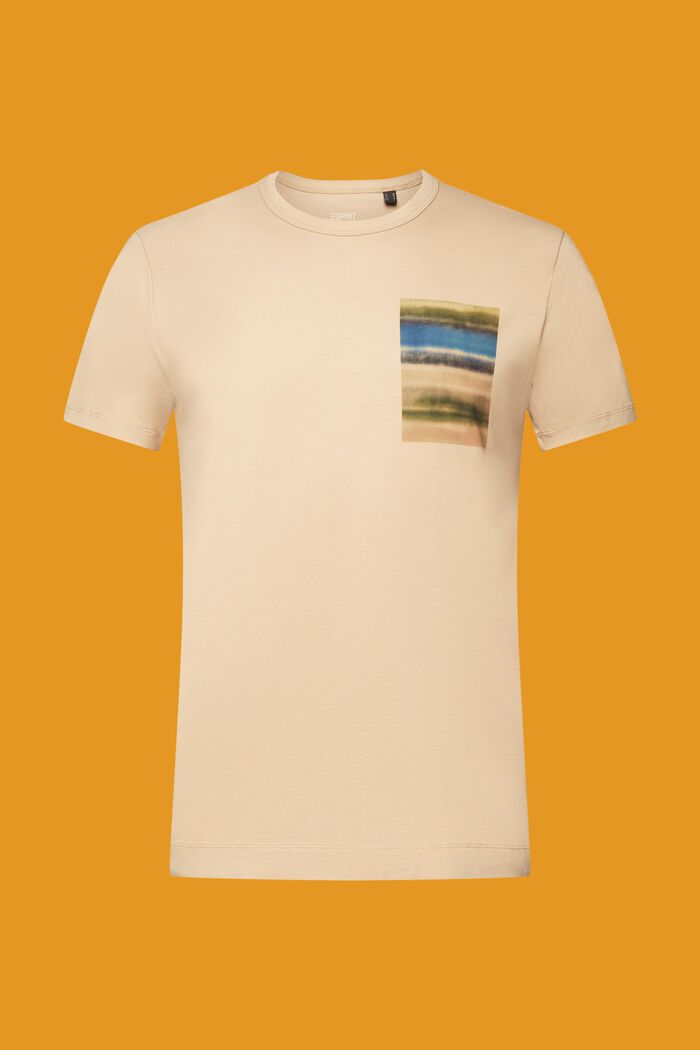 T-paita 100 % puuvillaa, pyöreä pääntie, SAND, detail image number 6