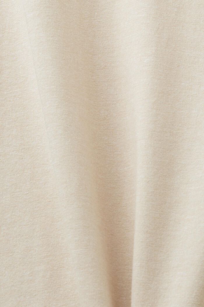Kierrätettyä: meleerattu jersey-t-paita, LIGHT TAUPE, detail image number 4