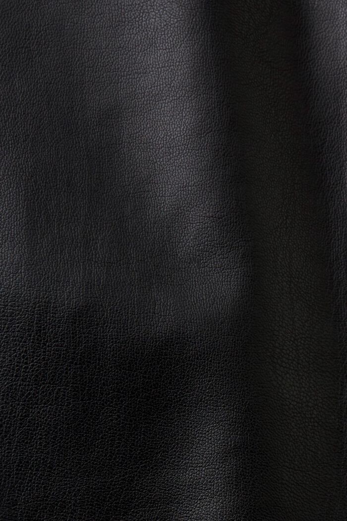 Keskikorkeat housut tekonahkaa, BLACK, detail image number 6
