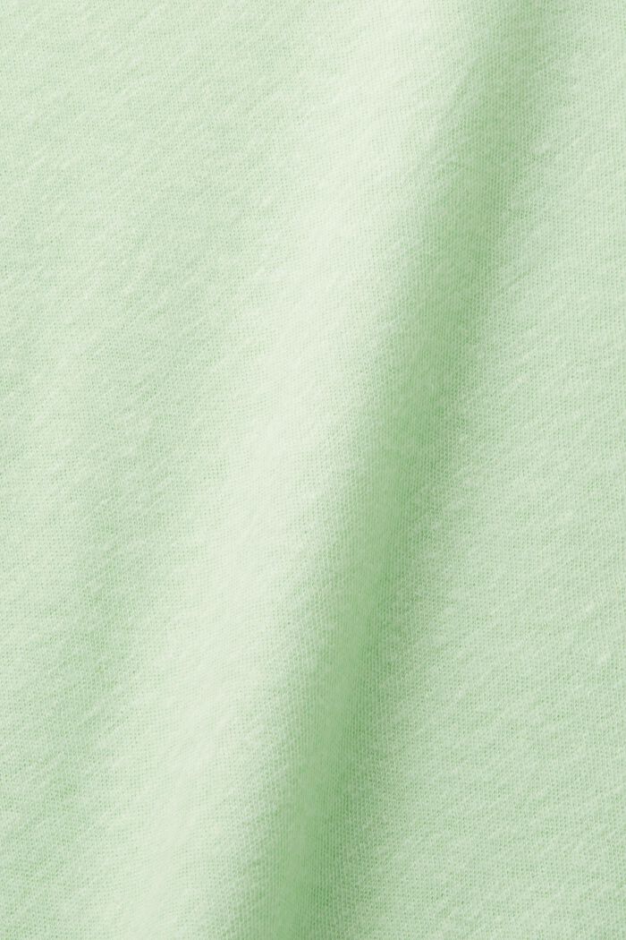 T-paita puuvillan ja pellavan sekoitetta, CITRUS GREEN, detail image number 4