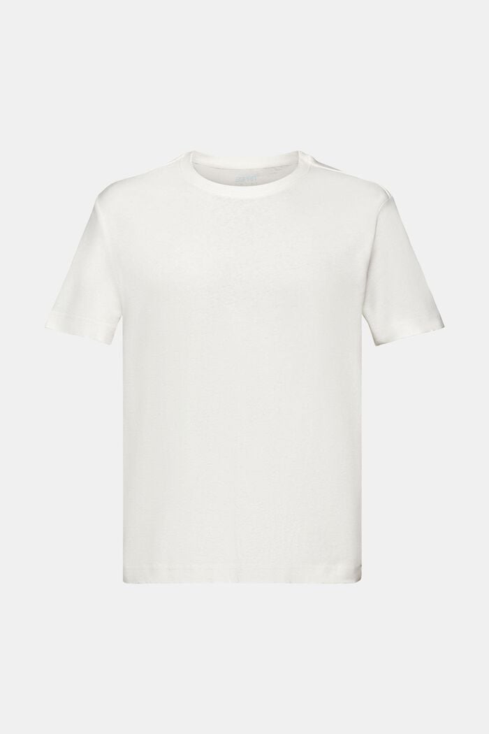 T-paita puuvilla-pellavasekoitetta, OFF WHITE, detail image number 5