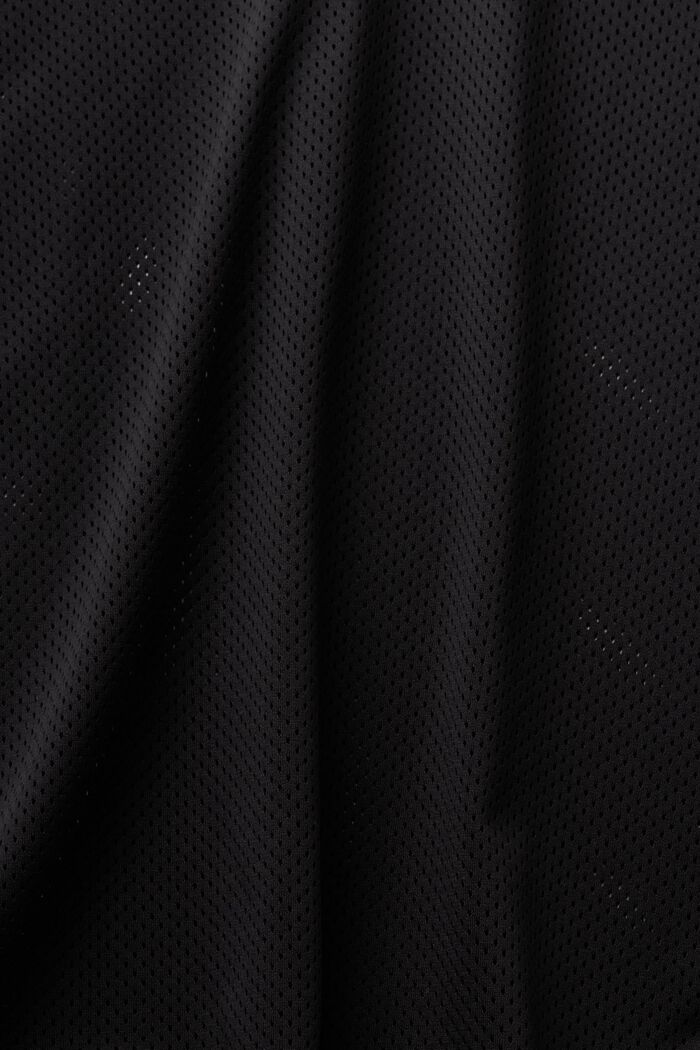 Reikäneule-T-paita, V-pääntie, BLACK, detail image number 4