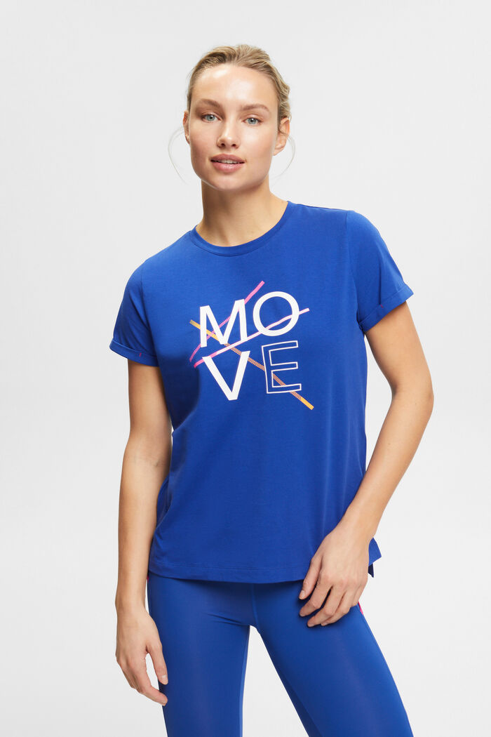 Sporttinen T-paita puuvillaa, BRIGHT BLUE, detail image number 0