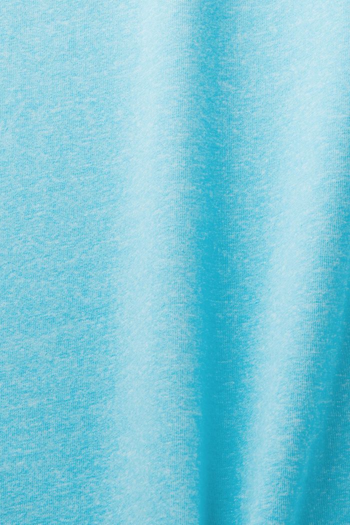 Kierrätettyä: meleerattu jersey-t-paita, TURQUOISE, detail image number 6