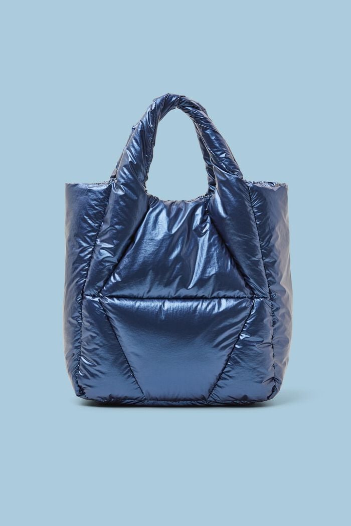 Metallinhohtoinen topattu tote bag, DARK BLUE, detail image number 0